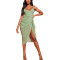 OEM dress | green dress | strappy dresses | summer dresses | sexy dresses | split dresses