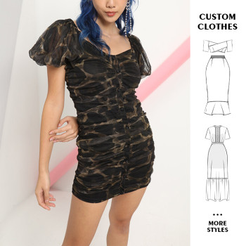 OEM dress | shorts dress | puff sleeves dress | summer dresses | sexy dresses