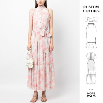 OEM dress | casual dress | floral dress | summer dresses | high-neck dresses