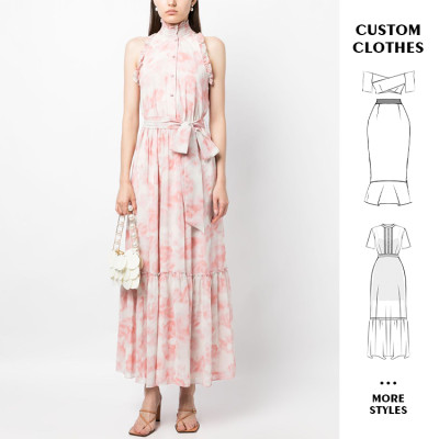 OEM dress | casual dress | floral dress | summer dresses | high-neck dresses