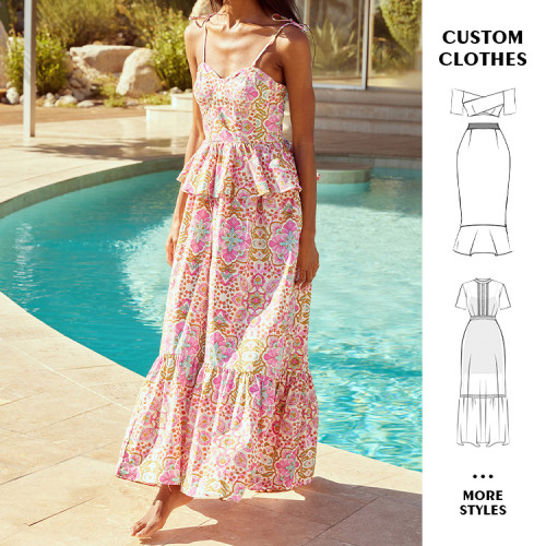 OEM dress | casual dress | floral dress | summer dresses | strappy dresses | pink dress