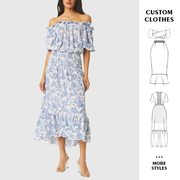 OEM dress | long casual dress | dress factory | one shoulder casual dress | custom dress