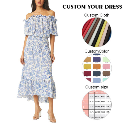 OEM dress | long casual dress | dress factory | one shoulder casual dress | custom dress