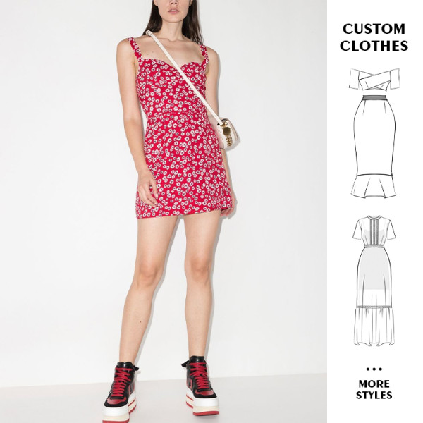 OEM dress | red dress | strap dress | casual dress | shorts dresses | summer dresses
