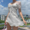 OEM dress | mini dress | white dress | summer dresses | puff sleeve dresses