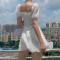 OEM dress | mini dress | white dress | summer dresses | puff sleeve dresses