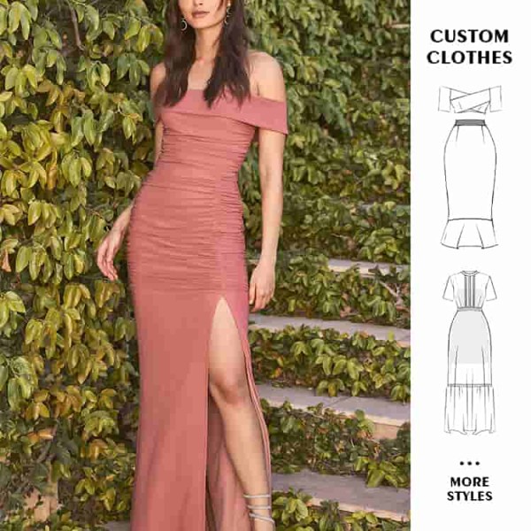 OEM dress | off shoulder dress | split dresses | summer dresses | women long dresses | prom dress