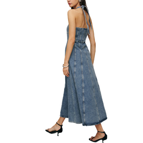 OEM dress |  denim dress | sexy dress| summer dresses | prom dresses | strap dress | slit dress