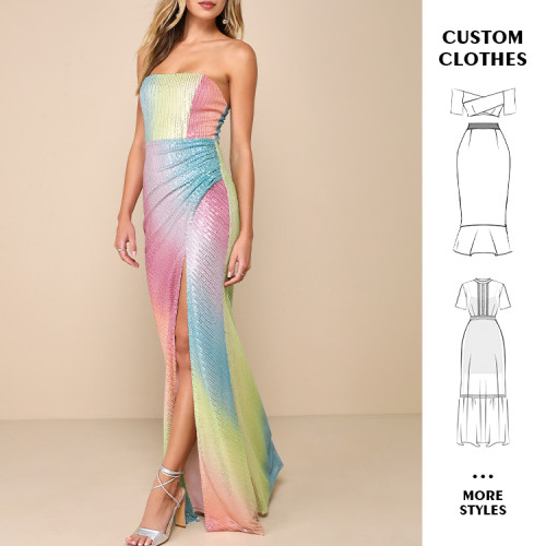 OEM dress | sexy dress | prom dress | coloured dresses | strapless dress | backless dress