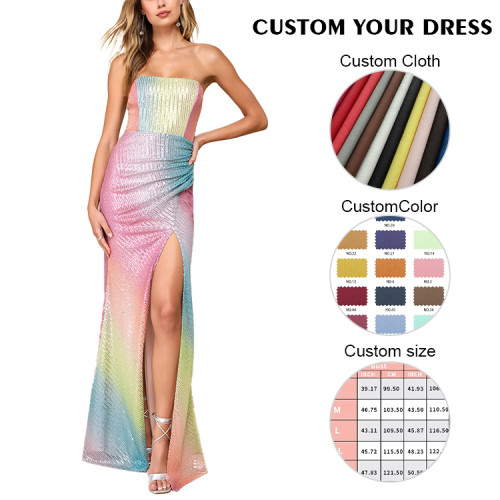 OEM dress | sexy dress | prom dress | coloured dresses | strapless dress | backless dress