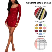 OEM dress | lace dress | long sleeve dresses | black dresses | women dresses | prom dress