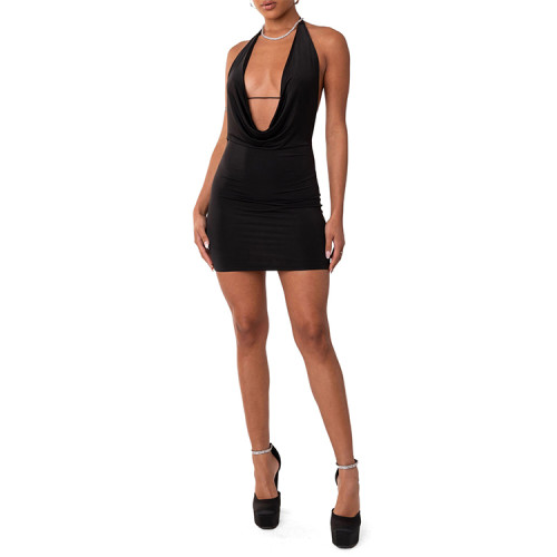 Custom dresses | Deep v-neck dress | Backless dress | Wrap dress | Sexy dress | Bandage dress