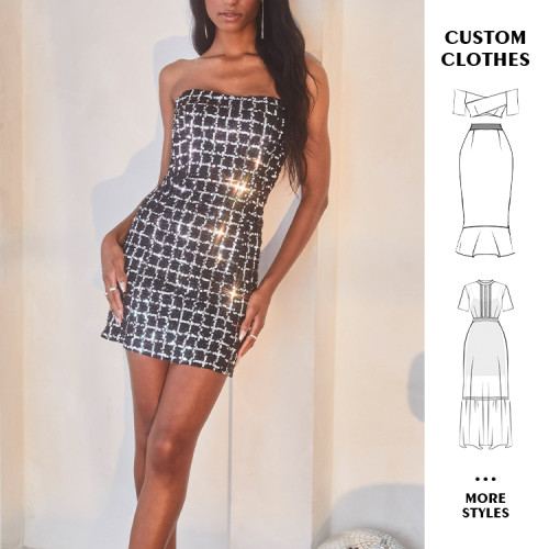 OEM dresses | Sexy dress | Black dress | Sheath dress | Slim dresses | Shorts dress | Beaded dresses