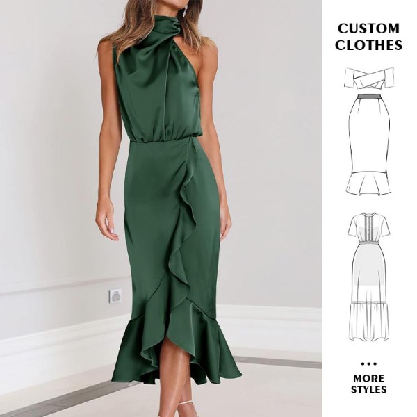 Custom dress | Business dress | Fishtail Dress | Professional dresses | Red dress | Slim dress