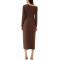 OEM dresses | Brown dress | Cotton dress | Long-sleeved dresses | Split dress | Minimalist dresses