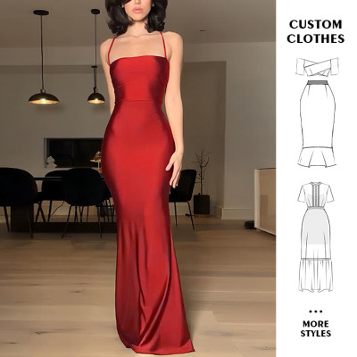 OEM dress | satin dress | maxi dresses | wrap dresses | halter dresses | red dress