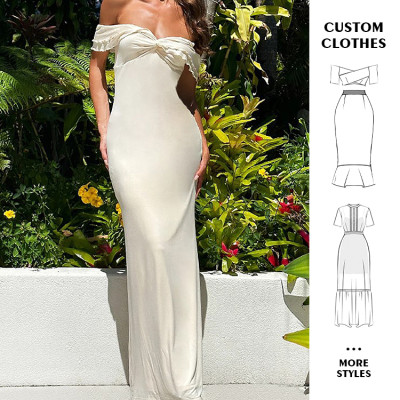 OEM dress | satin dress | maxi dresses | wrap dresses | off shoulder dresses | white dress