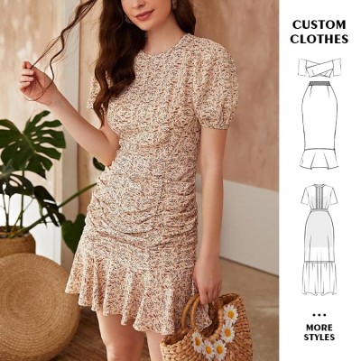 OEM dress | Casual dress | Floral dress | Ruffled dress | Cotton dresses | Literary dresses