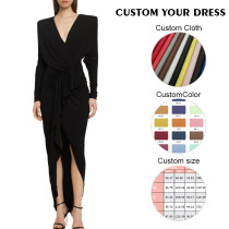OEM dresses | Maxi dress | Long sleeved dresses | Elegant dresses | Slim fit dresses | Back dress
