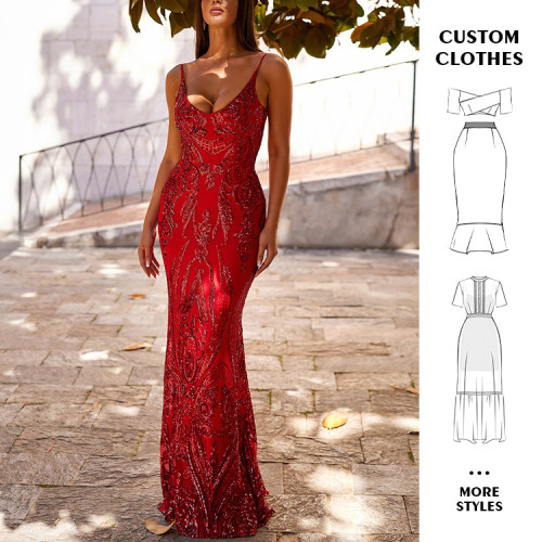 Custom dress | Red dresses | Unique design dress | Classic dresses |  Backless dress | Prom dresses