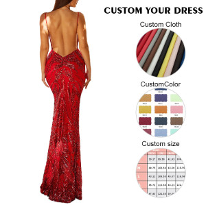 Custom dress | Red dresses | Unique design dress | Classic dresses |  Backless dress | Prom dresses