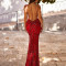 Custom dress | Red dresses | Unique design dress | Classic dresses |  Backless dress | Prom dresses