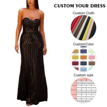 Custom dress | Sheath dress | Black evening dress | Fashionable dress | Sequined dress | Sexy dress