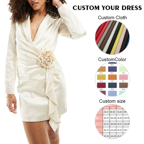 Custom dress | White business dress | Suit dresses | Simple elegant dress | Silk dress | Short dress