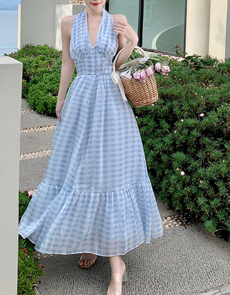 Custom checkered dress