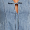 Denim strapless short dress | Summer sexy bodycon dress | Women's French v-neck dress | Custom dress