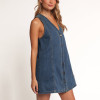 Summer sleeveless dress | Blue straight denim dress | American minimalist short dress | Dress makers