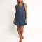 Summer sleeveless dress | Blue straight denim dress | American minimalist short dress | Dress makers
