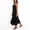 Loose-fit strapless dress | Classic black dress for women | Ruffled A-line dress | Clothing supplier