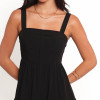 Loose-fit strapless dress | Classic black dress for women | Ruffled A-line dress | Clothing supplier