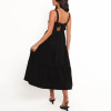 Loose-fit strapless dress | Classic black dress for women | Ruffled A-line dress | Clothing supplier