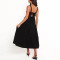 Loose-fit strapless dress | Classic black dress for women | Ruffled A-line dress | Clothing supplier