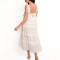 White lace mid-length dress | Cute summer dresses | Bohemian ruffle dress | Dresses manufacturer
