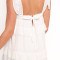 White lace mid-length dress | Cute summer dresses | Bohemian ruffle dress | Dresses manufacturer