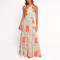 Halter neck summer maxi dress | Bohemian print dress | Sexy sleeveless vacation dress | Dress makers