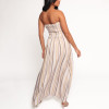 Strapless striped maxi dress | Bohemian sexy dress | Soft cotton dress | Custom women dress factory