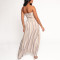 Strapless striped maxi dress | Bohemian sexy dress | Soft cotton dress | Custom women dress factory