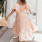Puff sleeve midi dresses | Square neck summer dress | Orange tiered sundress | Garments manufacturer
