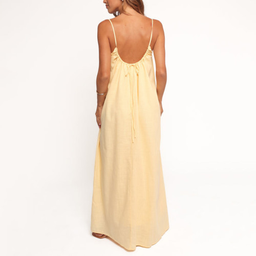 Minimalist strapless dress | Loose linen summer dress | Sleeveless bohemian dress | Apparel supplier