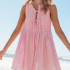 Baby blue pleated A-line dress | Mini sundress | Korean-style pink girl's skirt | Dress manufacturer