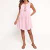 Baby blue pleated A-line dress | Mini sundress | Korean-style pink girl's skirt | Dress manufacturer