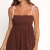 Chocolate brown summer maxi dress | Elegant strapless dress | Dark minimalist dress | Dress factory