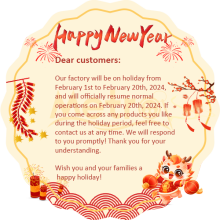 Chinese New Years Holiday Notice
