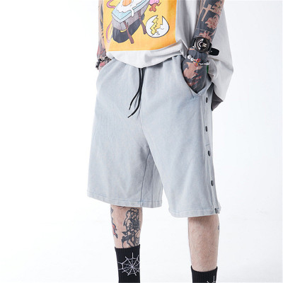 Custom Men's Acid Wash Shorts Manufacturing | 100% Cotton Men's Shorts In Stock | 2022 Windside Open Breasted Shorts