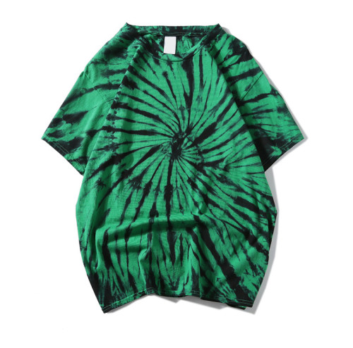 Men's Tie dye 100% cotton tshirt Fashion Bulk Tidal High Street T-Shirt Unisex Current Cyber Celebrity Hip Hop Men