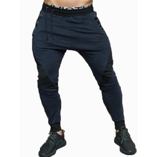 Pant New Gym Sport Training Men Trousers Slim Splicing Cotton Casual Fitness Sport Pants Superior Quality